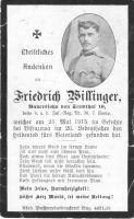 Infantrist Willinger Friedrich